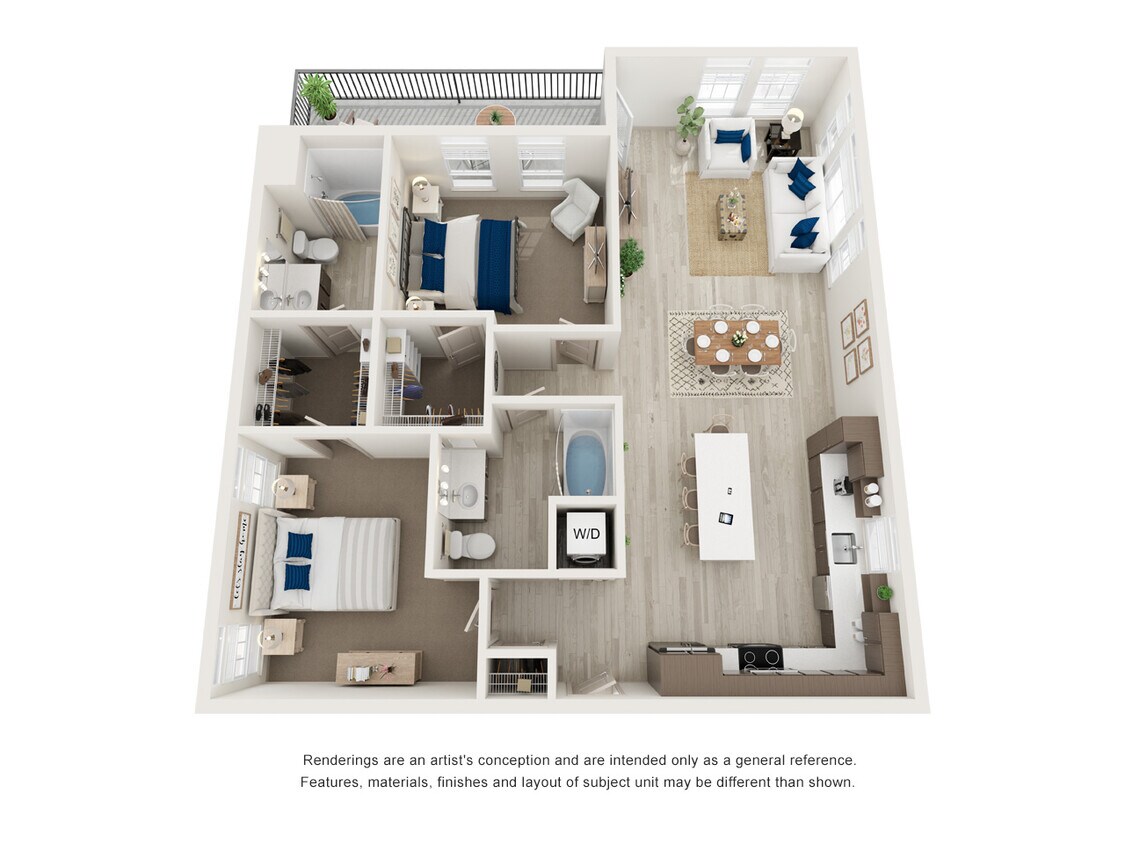 Floor Plan - 2x2 B5