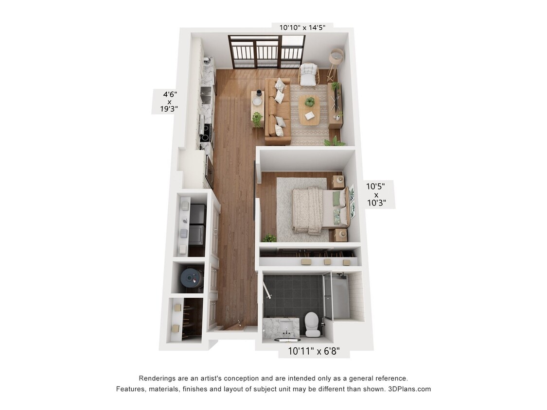 Floor Plan - Urban One Bedroom