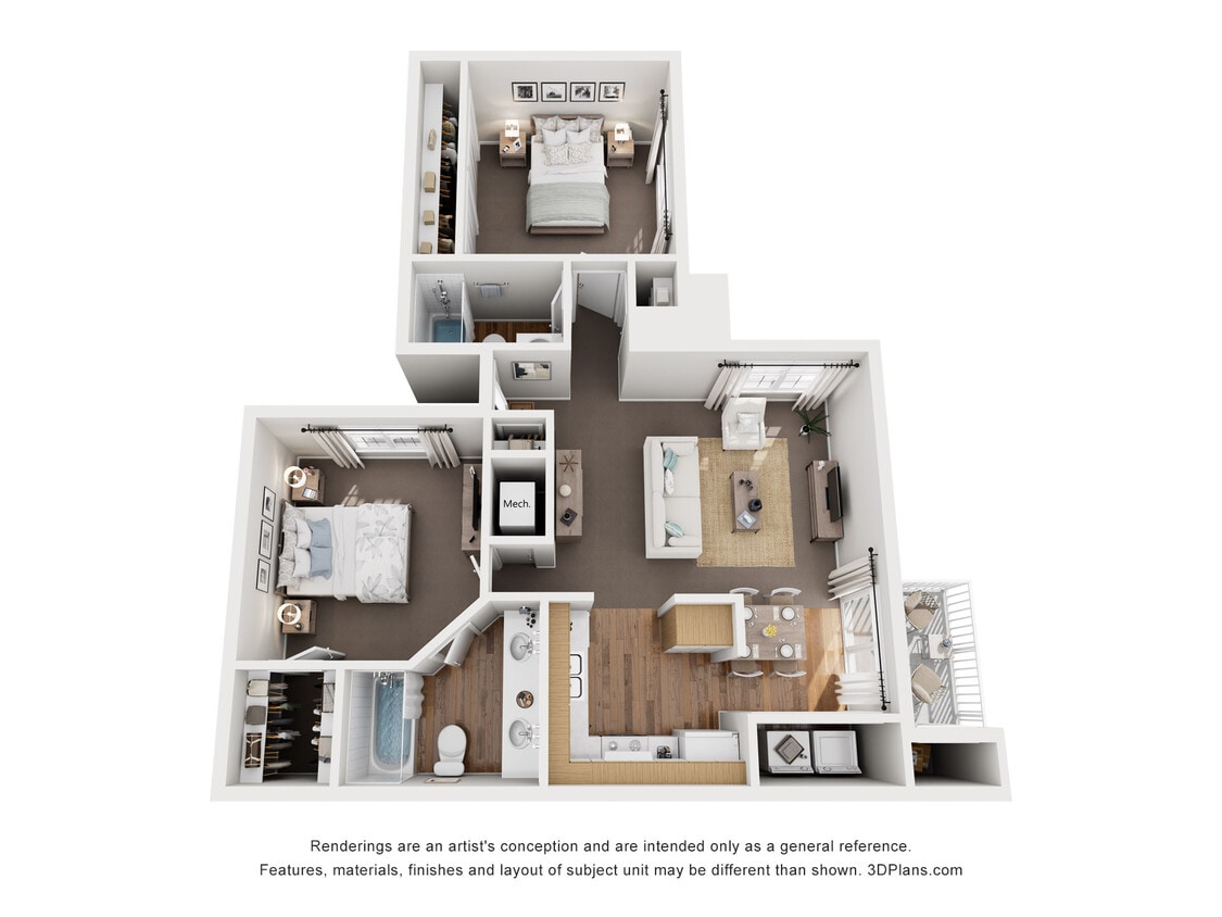 B180 Bradford_2Bed_2Bath_950 Sq Ft - B180 BRADFORD - 2 Bedroom, 2 Bathroom
