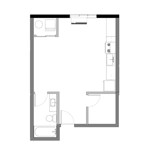 Studio L Floorplan - The Neon