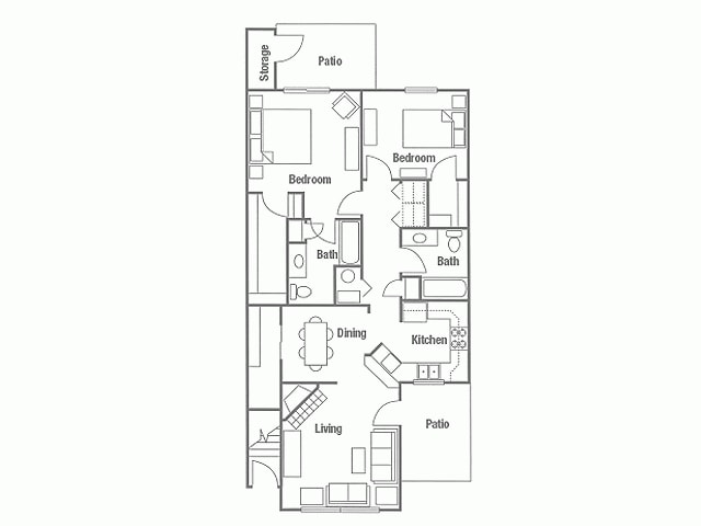 Carlson - Two Bedroom 2 Bath