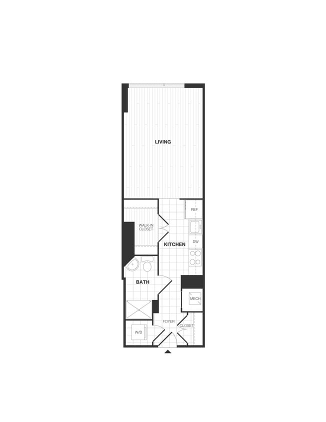 Floor Plan - Studio/1 Bath
