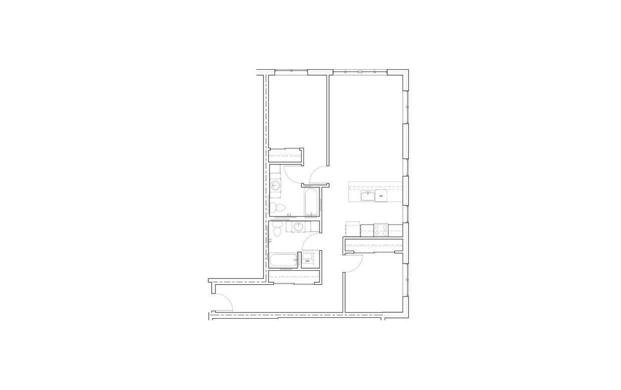 Floor Plan - 2 Bed/2 Bath-F4