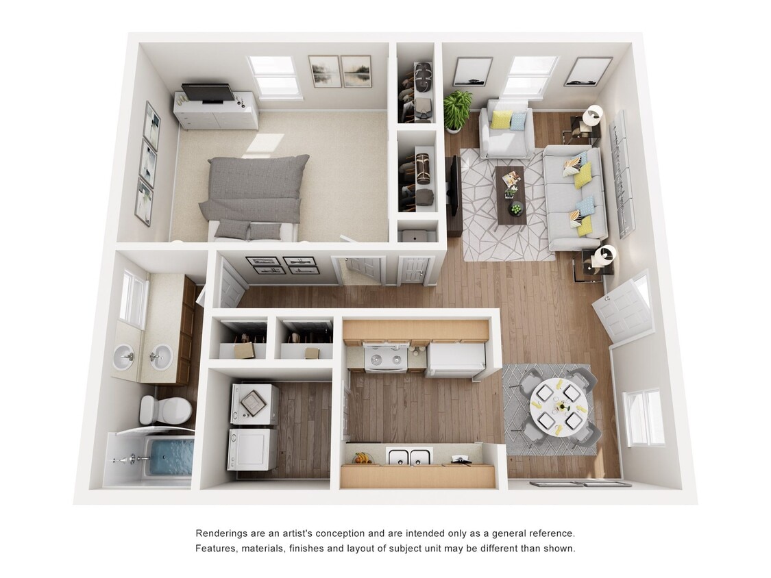 Floor Plan - One Bedroom One Bath