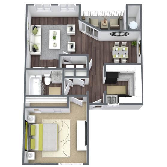 Floor Plan - 1 Bedroom B