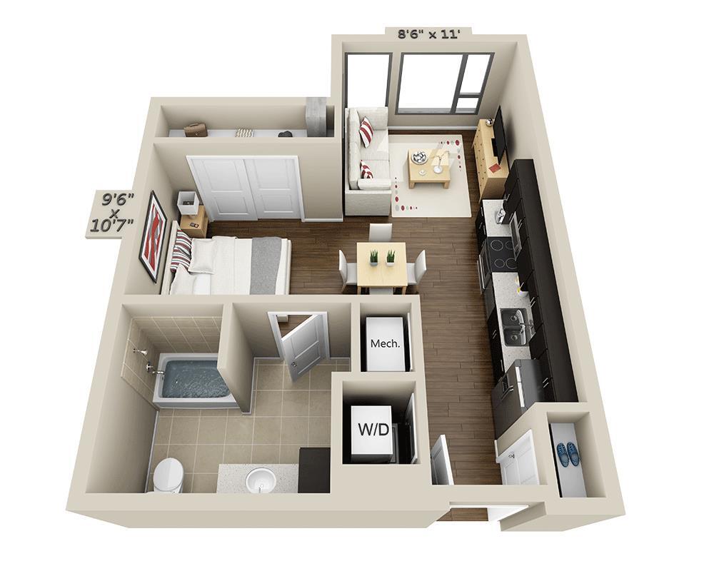 Floor Plan - Studio E1C