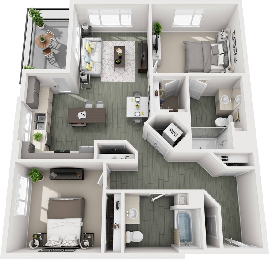Floor Plan - B2D (2x2)