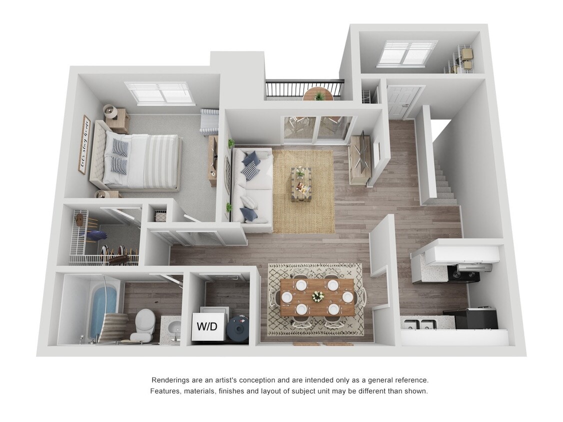 Floor Plan - 1 Bedroom with Den