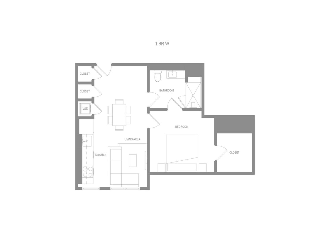 Floor Plan - Alta 1 Bedroom W