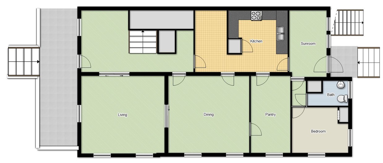 Floor Plan 1st Floor - White Wolf Upton Duplex