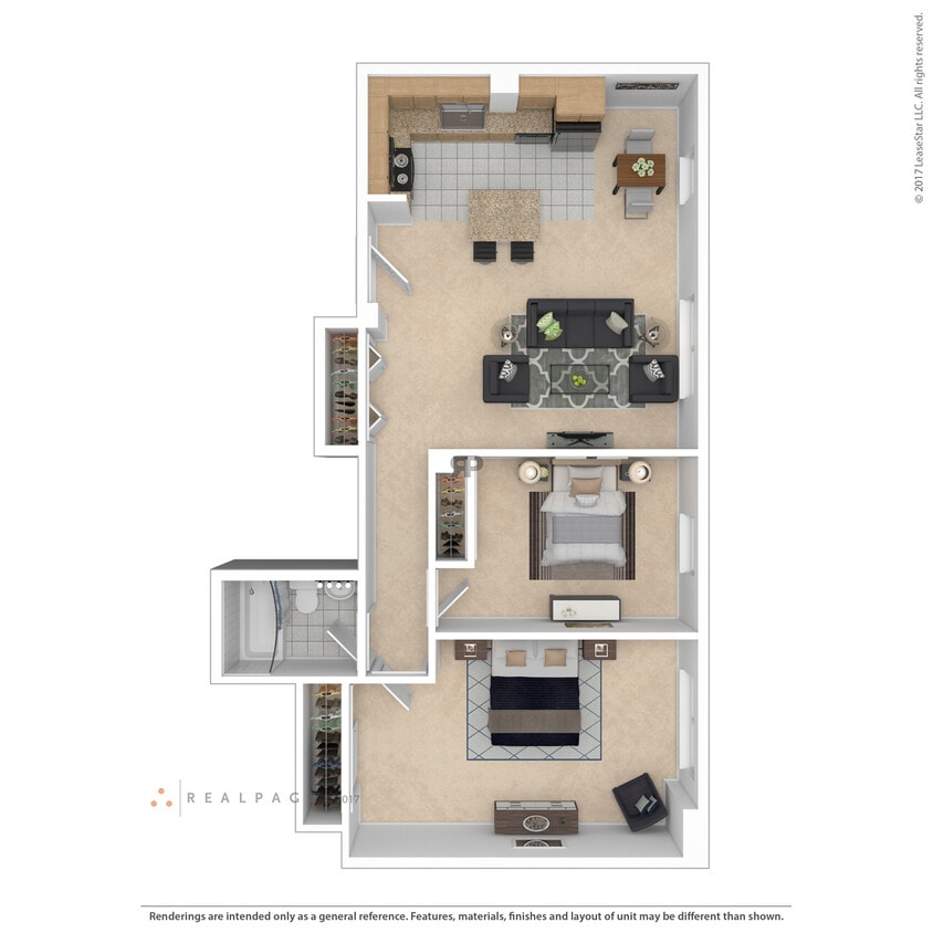 Floor Plan - 2 Bedroom I1 & J1