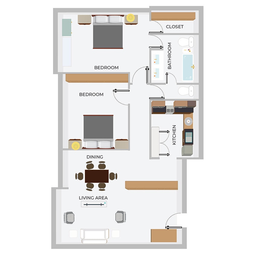 Floor Plan - 2B/1.5 CON