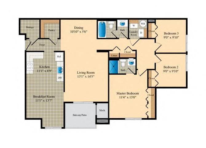 Floor Plan - 3x2