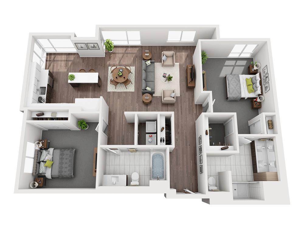 Floor Plan - Two Bedroom B2P