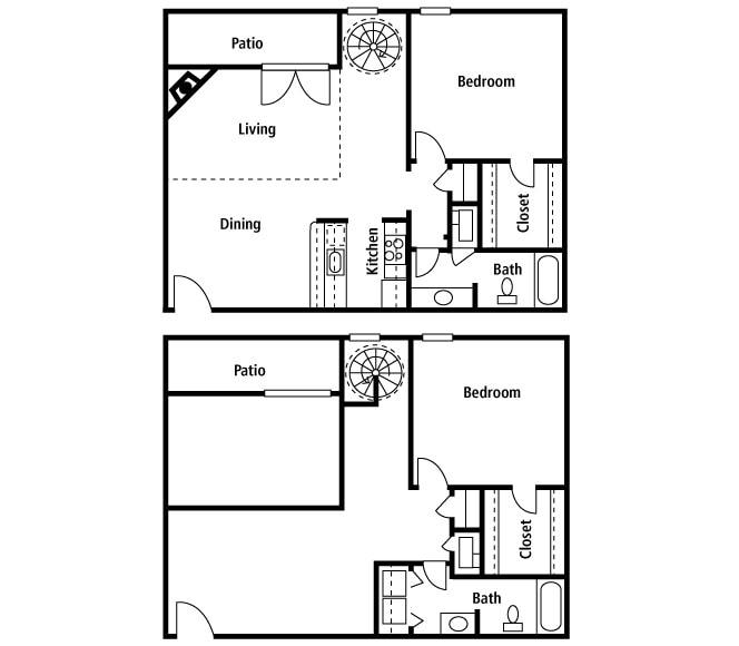 Plan 14 - 2 Bed | 2.5 Bath - B2G