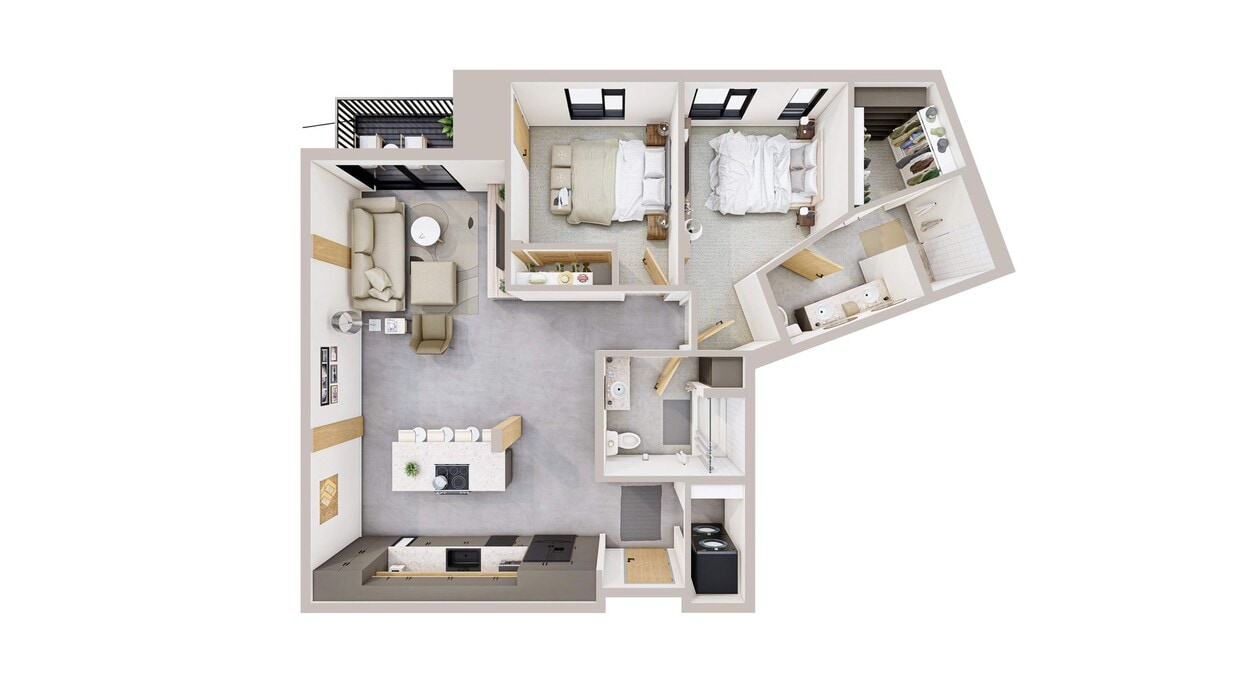 Floor Plan - Two Bed/Two Bath Riverview