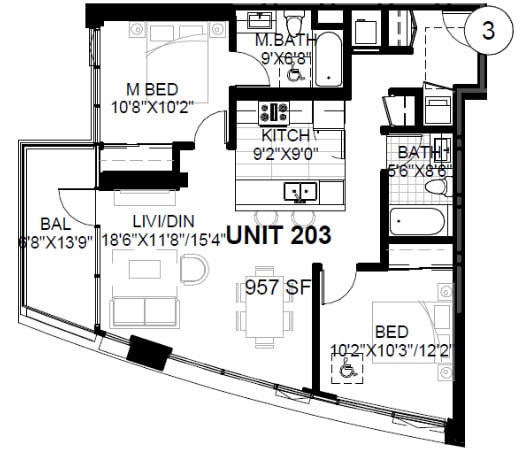 Floor Plan - SPIRE 2A