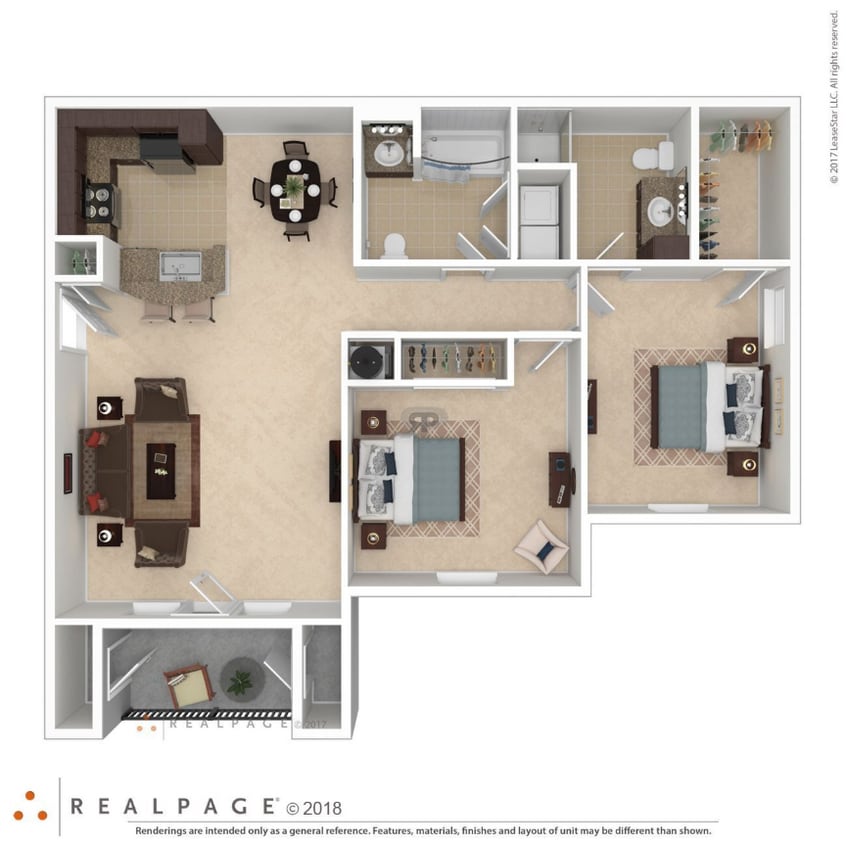 Floor Plan - 2 Bedroom Traditional