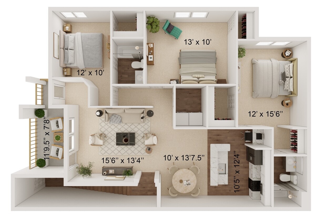 Floor Plan - Mill Stone Reno Quartz C3B