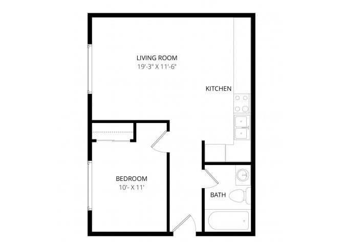 Floor Plan - 1x1