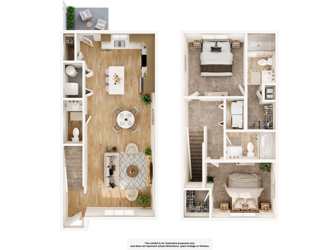 Floor Plan - Buxton - Townhome(DG2D)