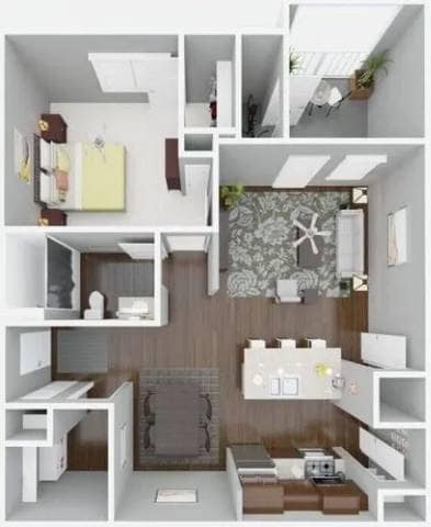 Floor Plan - 1 Bedroom