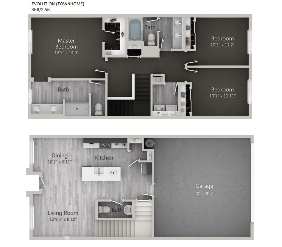 Floor Plan - Evolution Townhome