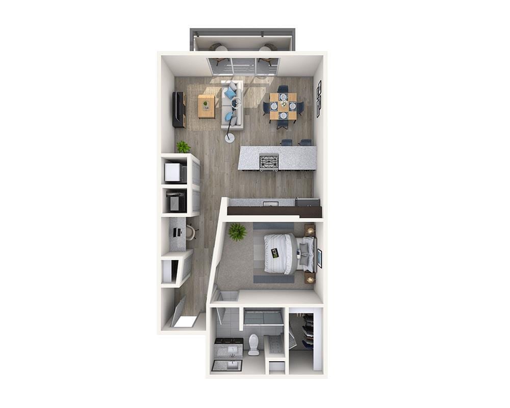 Floor Plan - One Bedroom A1C