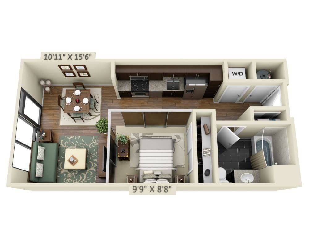 Floor Plan - Studio E1A