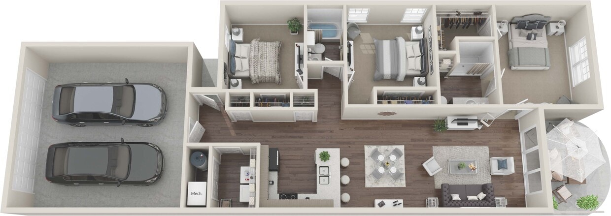 Floor Plan - 3 Bed Pond View II