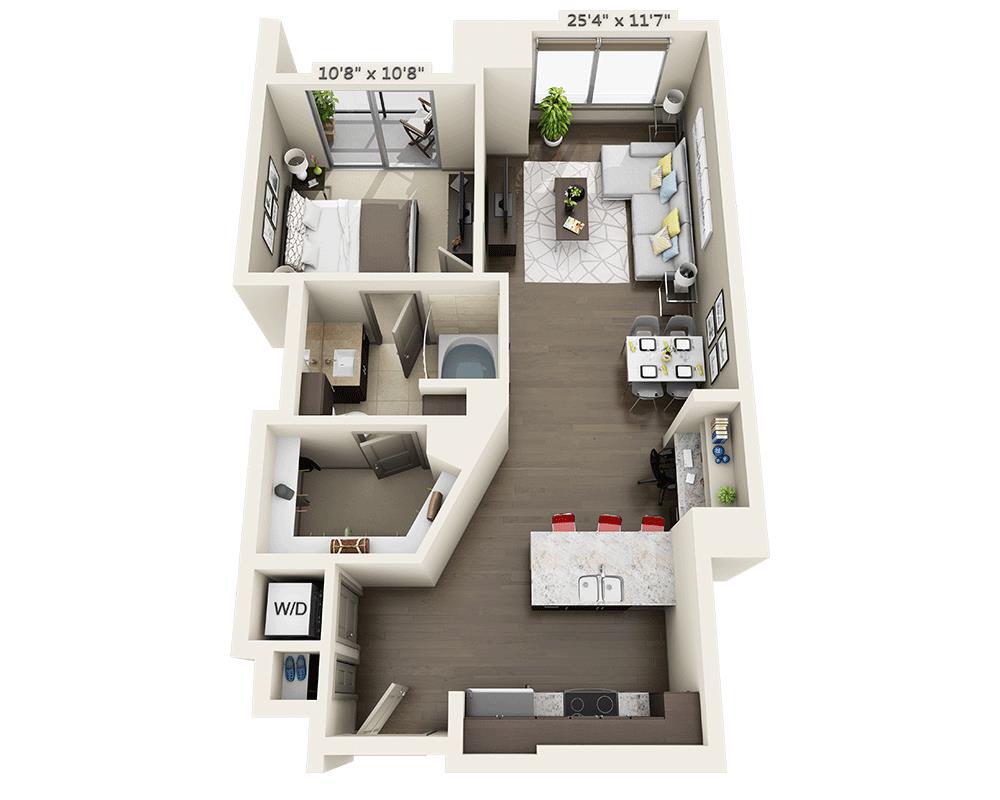 Floor Plan - One Bedroom A1G