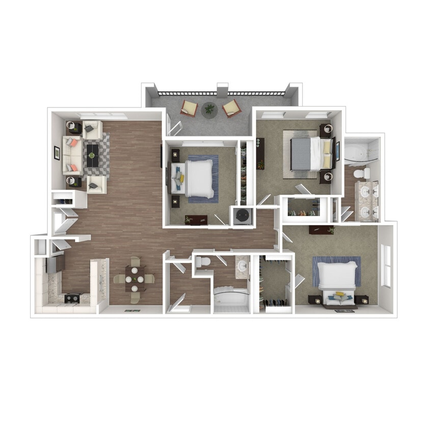 Floor Plan - 3x2 Large Upgrade