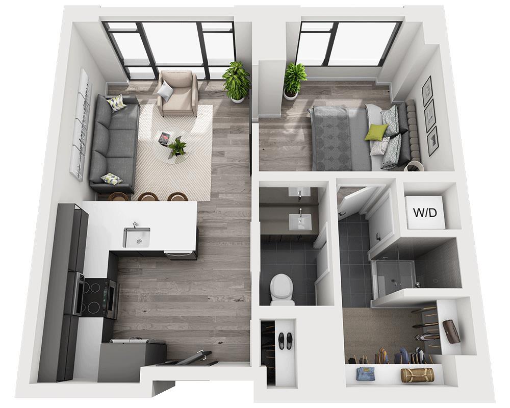 Floor Plan - One Bedroom A1T