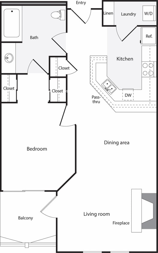Floor Plan - 1 Bedroom A