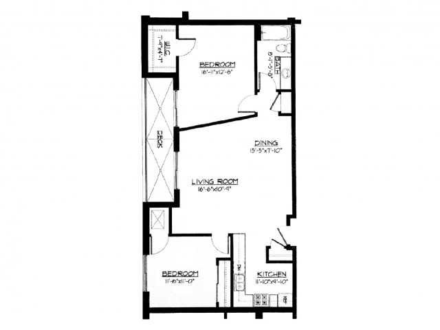 2 Bed / 1 Bath - 1,068 SF - 2 Bed / 1 Bath - 1,068 SF