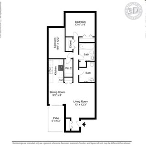 2BR/1.5BA - The Bonelli