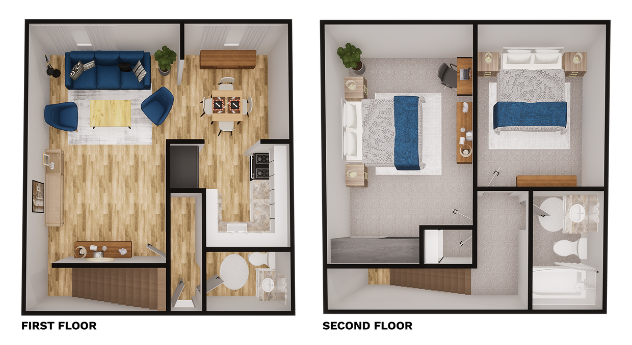 Floor Plan - 2x1.5 - 946 sqft - Avanti Reno
