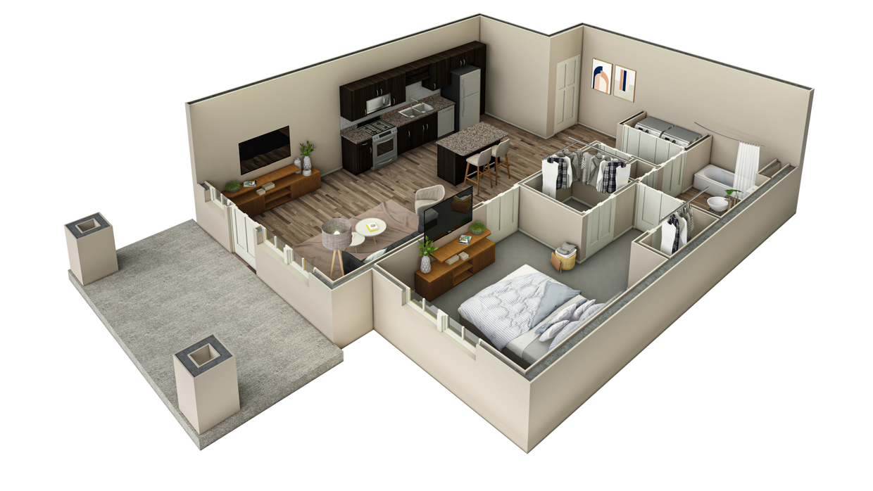Floor Plan - 1 BR Haven Summit