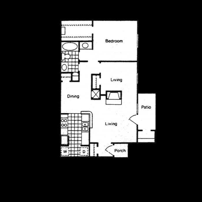 800 SF Floor Plan - A4