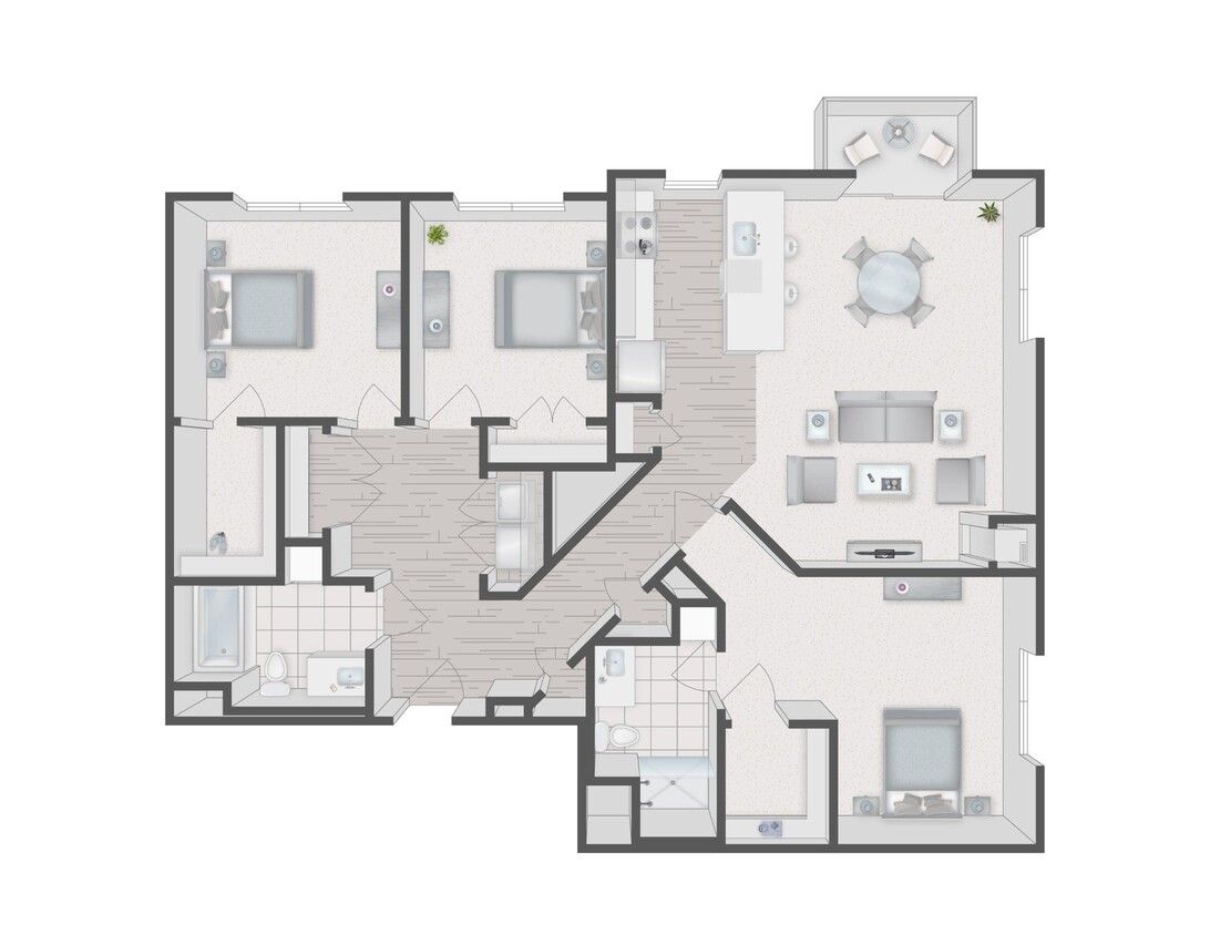 Floor Plan - 3 Bedroom 2 Bath