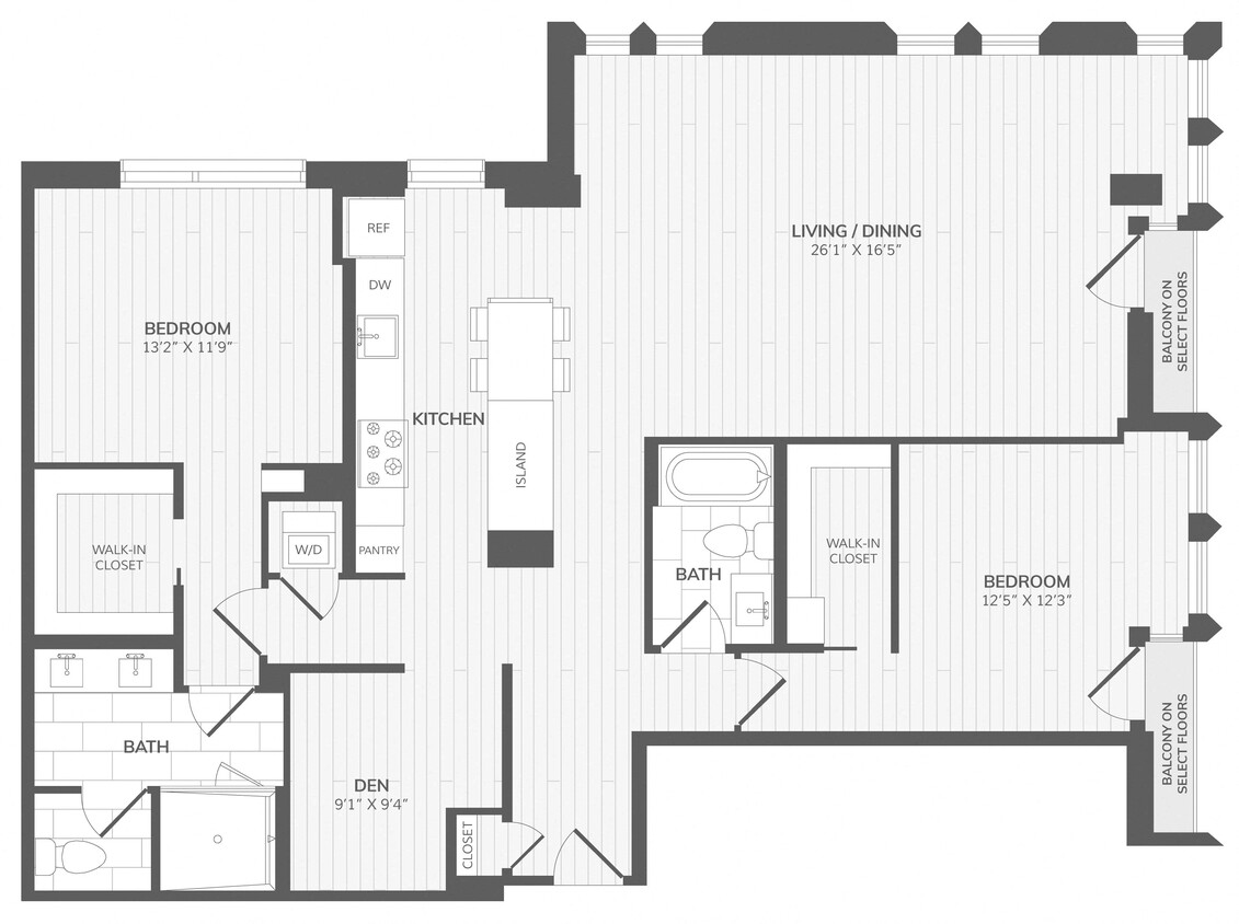 Floor Plan - 2 Bed/2 Bath Den-BD4_Intersect at O