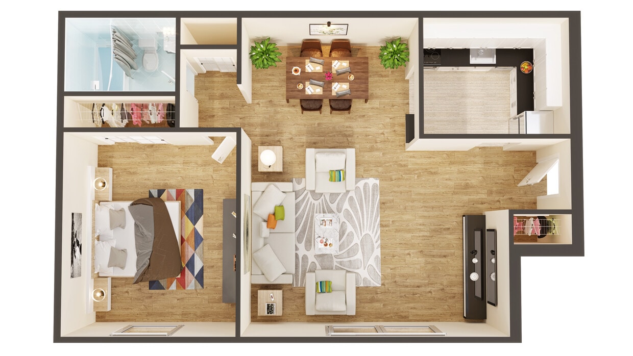 Floor Plan - 1br. Flat