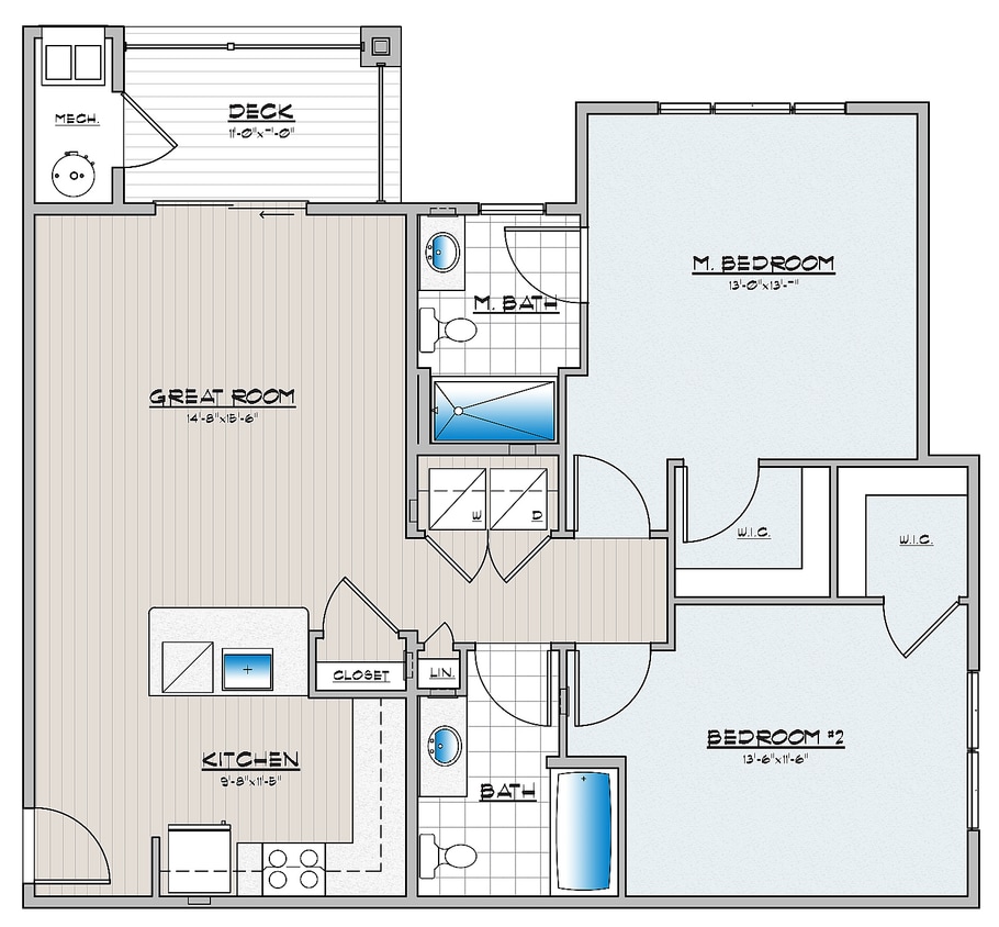 Cambria Phase 2, 2 Bedroom 2 Bath - 2 Bedroom 2 Bathrom