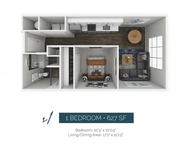 Floor Plan - Studio Apartment