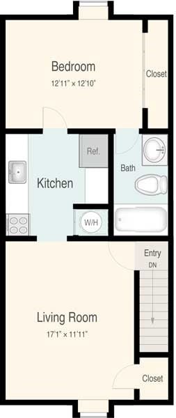 1BR/1BA - 1B 1B