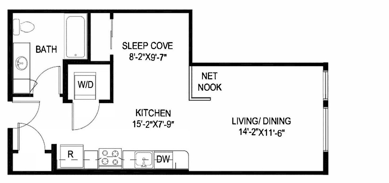 Floor Plan - S2-557-Without Balcony