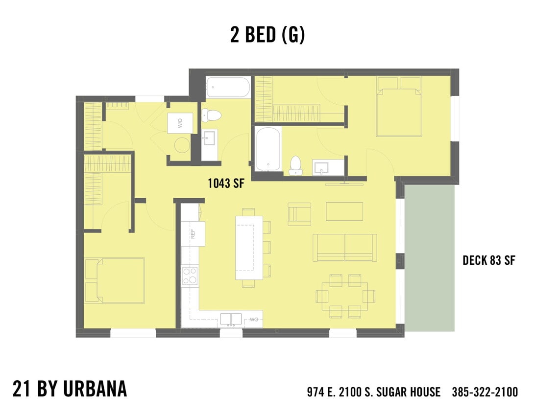 Floor Plan - 2 BED (2G)