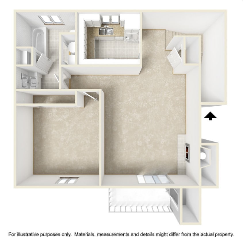1BR/1BA - 1 Bed 1 Bath C