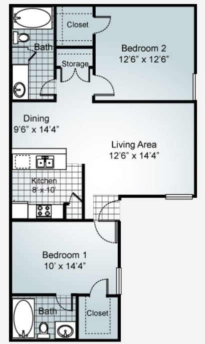 Classic - 2 Bedroom 2 Bathroom
