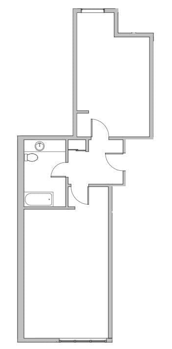 Floor Plan - N 1-Bedroom Suite